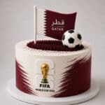qatar team football cake