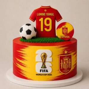 spain lamine yamal football cake