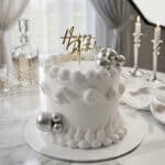 vintage silver balls cake