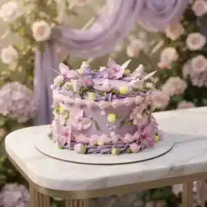 lavender butterfly cake