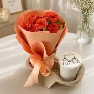orange bloom and cake