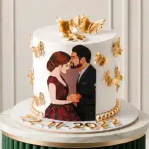 golden butterfly cake