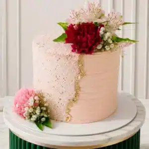 pinky flower cake