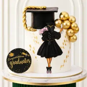 graduation golden cake new