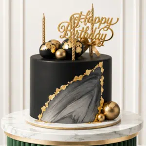 golden black cake