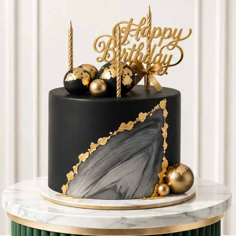 Golden black cake golden black cake