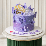 Purple Butterfly HBD Cake (Premium Delivery ONLY)