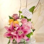 Stargazer Lilly and Rose Bouquet