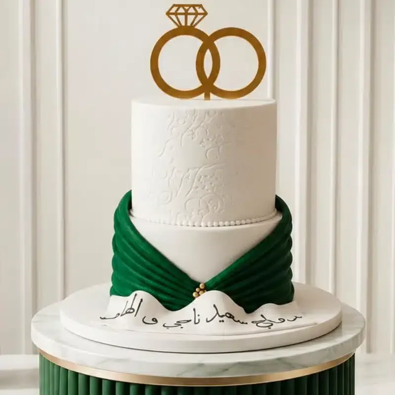 Layered wedding royal cake Royal Green Wedding Layer - Image 1