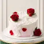 modern happy biorthday white cake