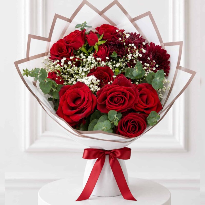 Red Dastegol Surprise Bouquet Red - Image 1