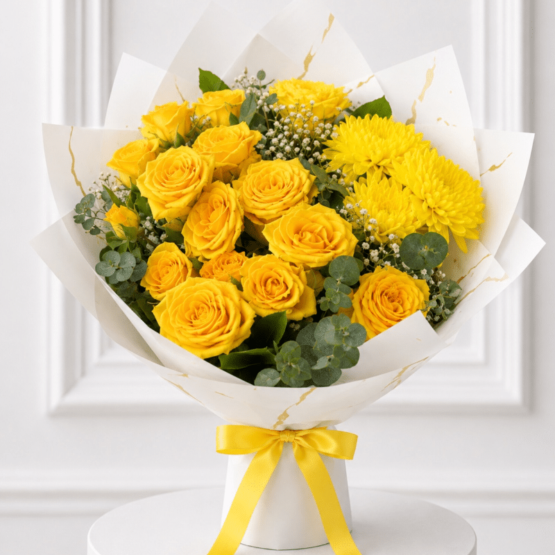 Yellow Dastegol Surprise Bouquet Yellow - Image 1