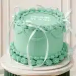 Green Ribbon Vintage Cake