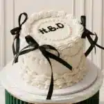 Ribbon Vintage White Cake (Premium Delivery ONLY)