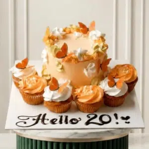 Butterfly Cake Cupcakes Pairing orange