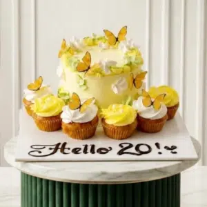 Butterfly Cake Cupcakes Pairing yellow