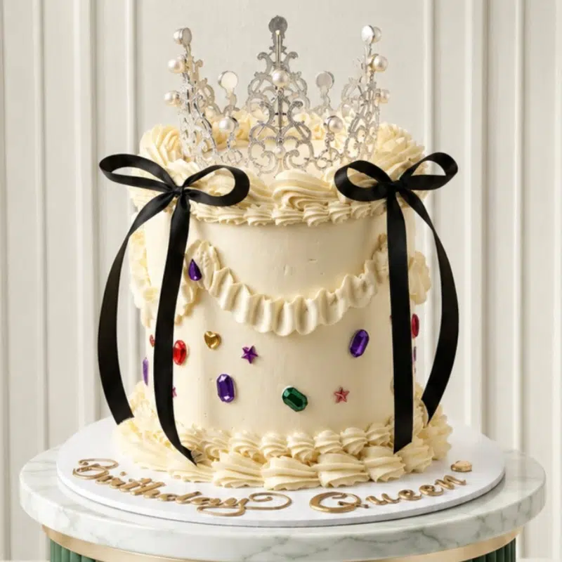 Crystal Ribbon Cake White Crystal Ribbon Cake White