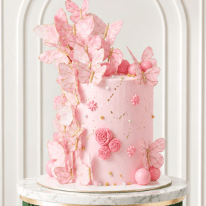 Gold & Pink Butterfly