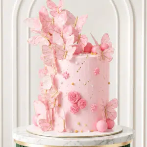 Gold & Pink Butterfly