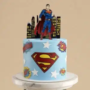 Superman Cake – superhero birthday cake