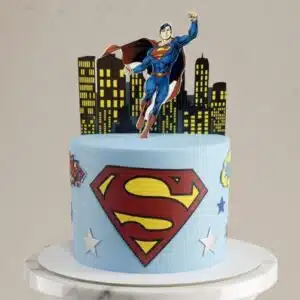 Superman Cake – superhero birthday cake