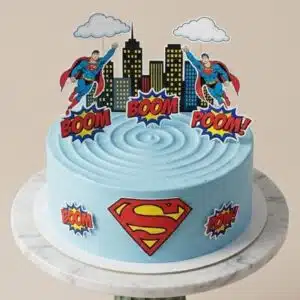 Superman Special Offer Cake – superhero birthday cake