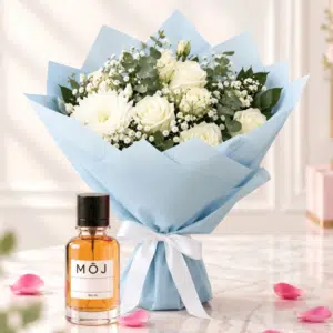 blue perfume bouquet