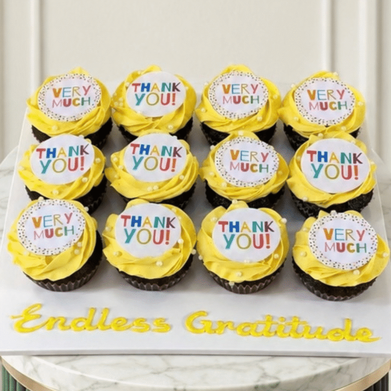 Thank You cupcake yellow Appreciation Cupcakes – thoughtful thank you gift